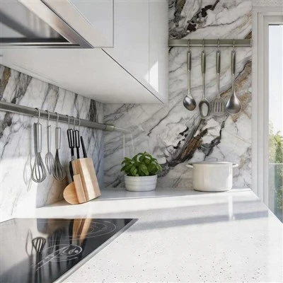 Quartz Countertop for Kitchen Backsplash