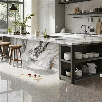 Quartz Countertop for Kitchen Peninsula